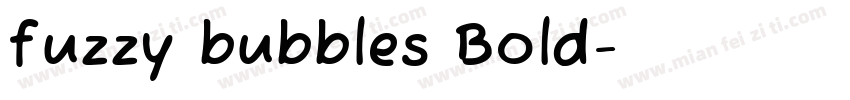 fuzzy bubbles Bold字体转换